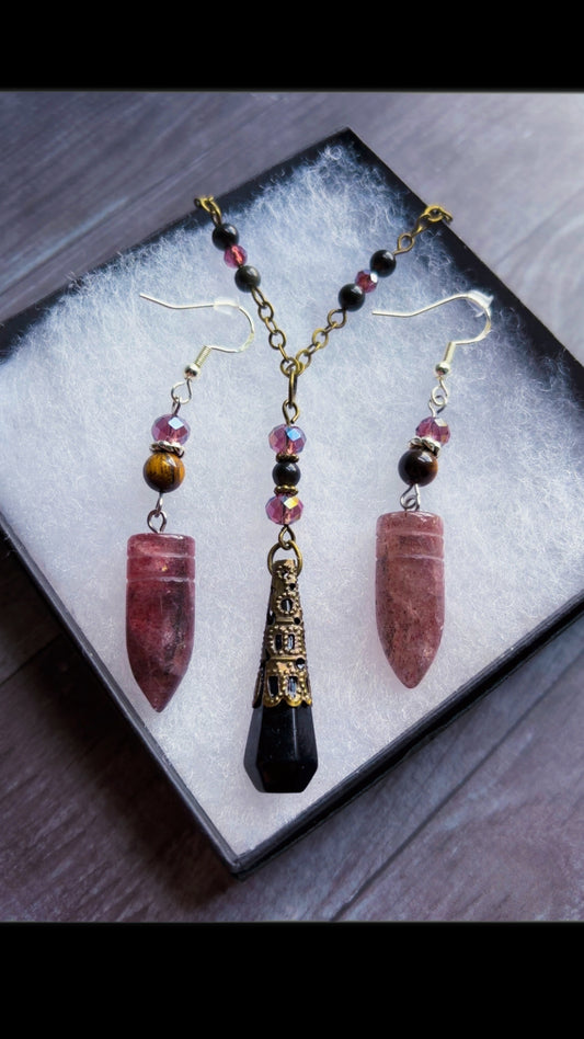 Handmade Whimsygoth gemstone set