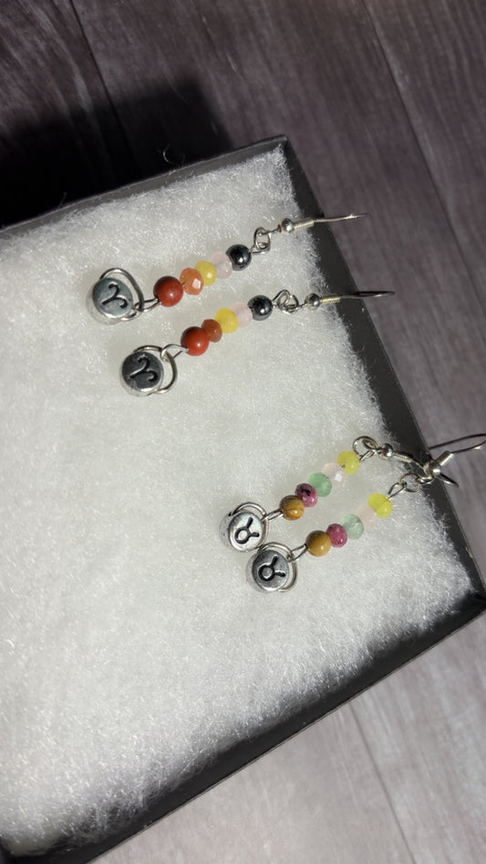 Handmade star sign earrings
