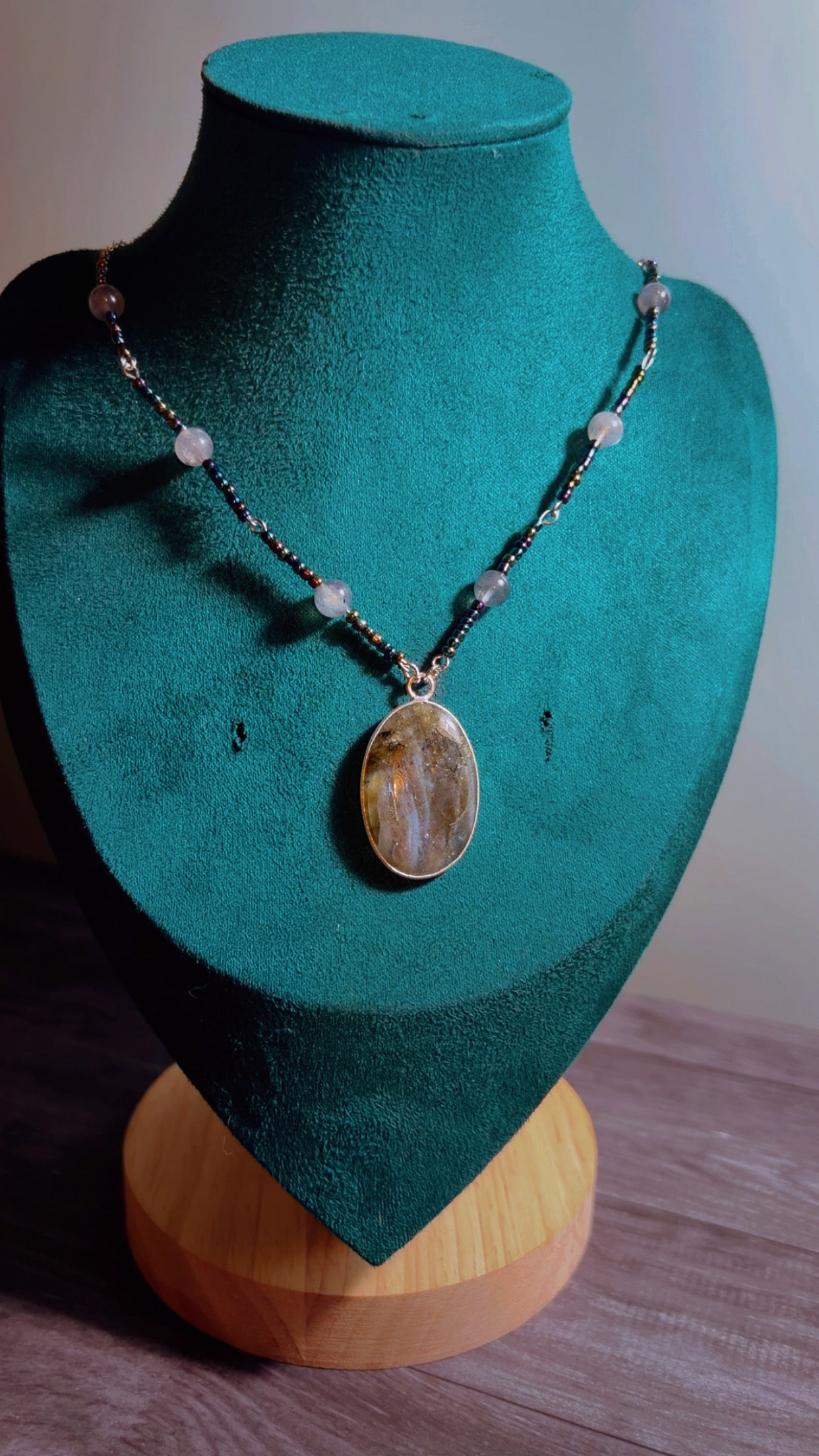 Handmade labradorite necklace