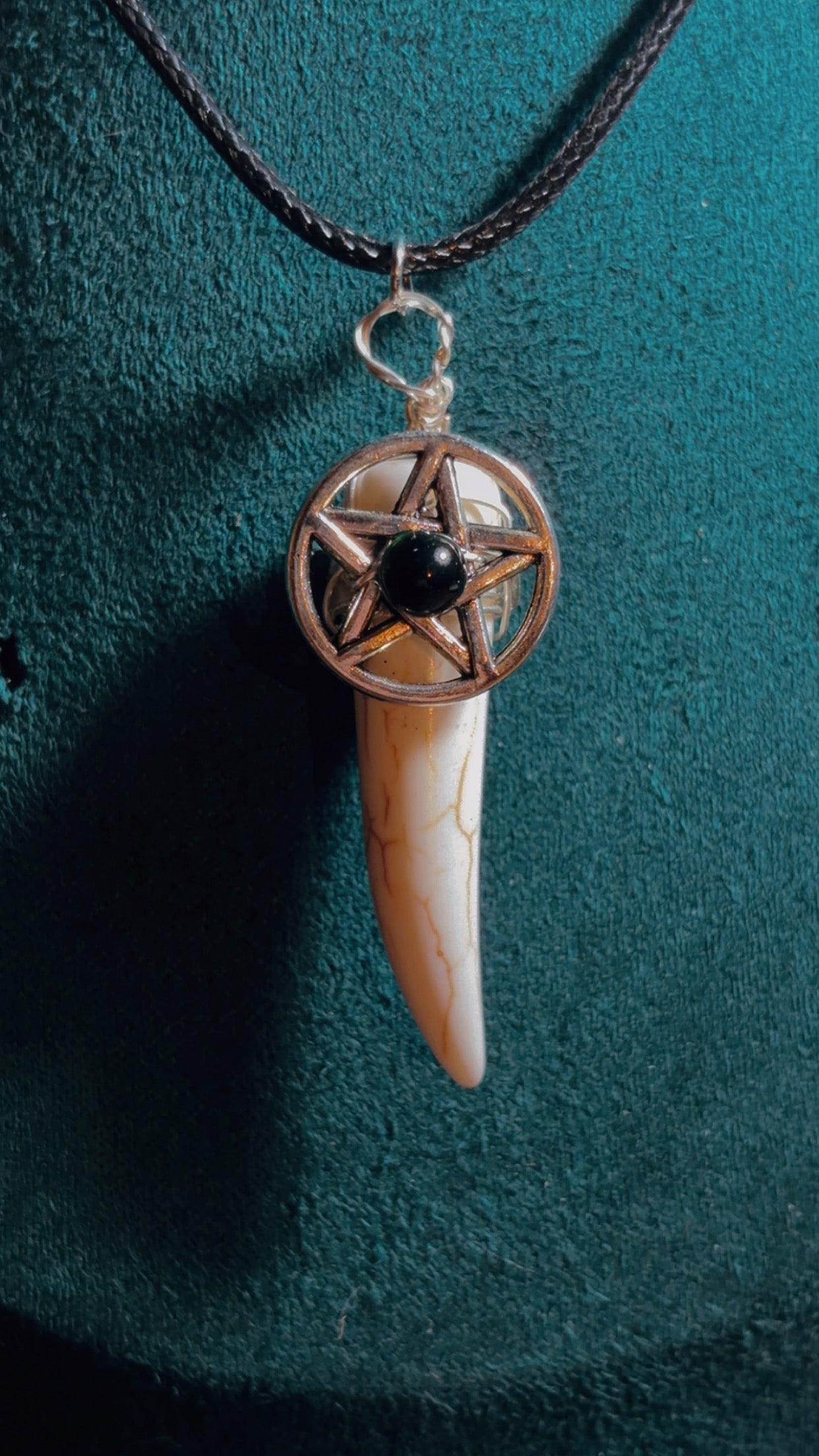 Handmade faux antler necklace