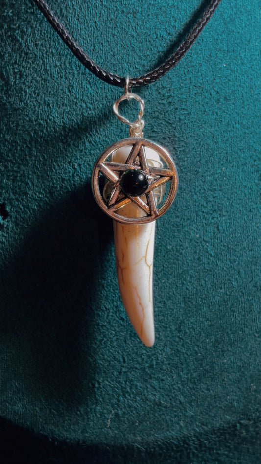 Handmade faux antler necklace