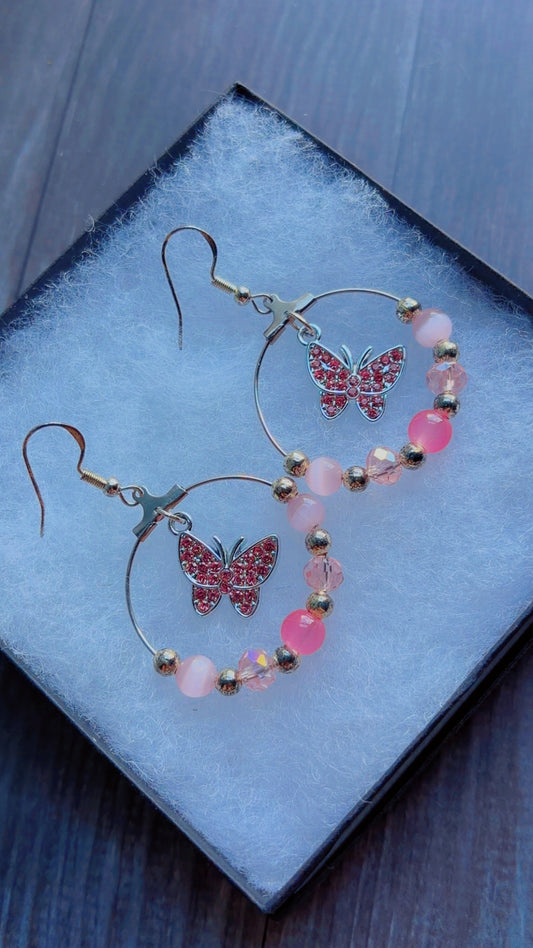 Handmade butterfly earrings