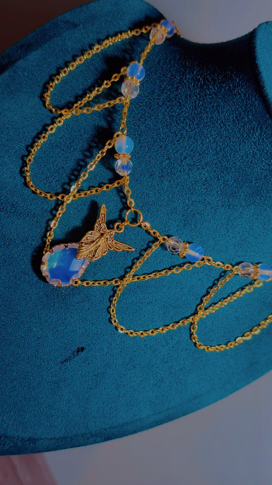 Handmade opalite fairy necklace