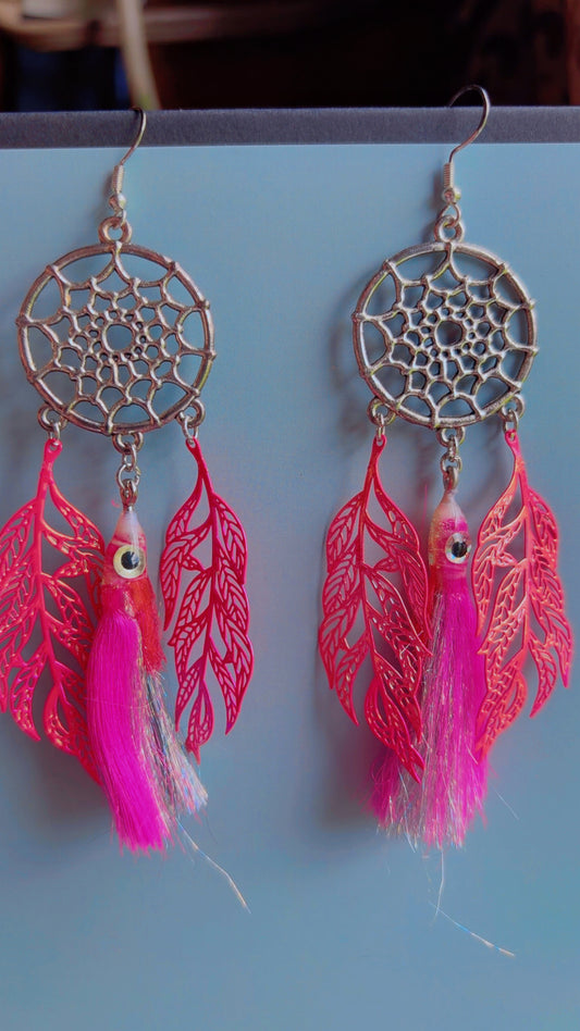 Handmade dream catcher earrings