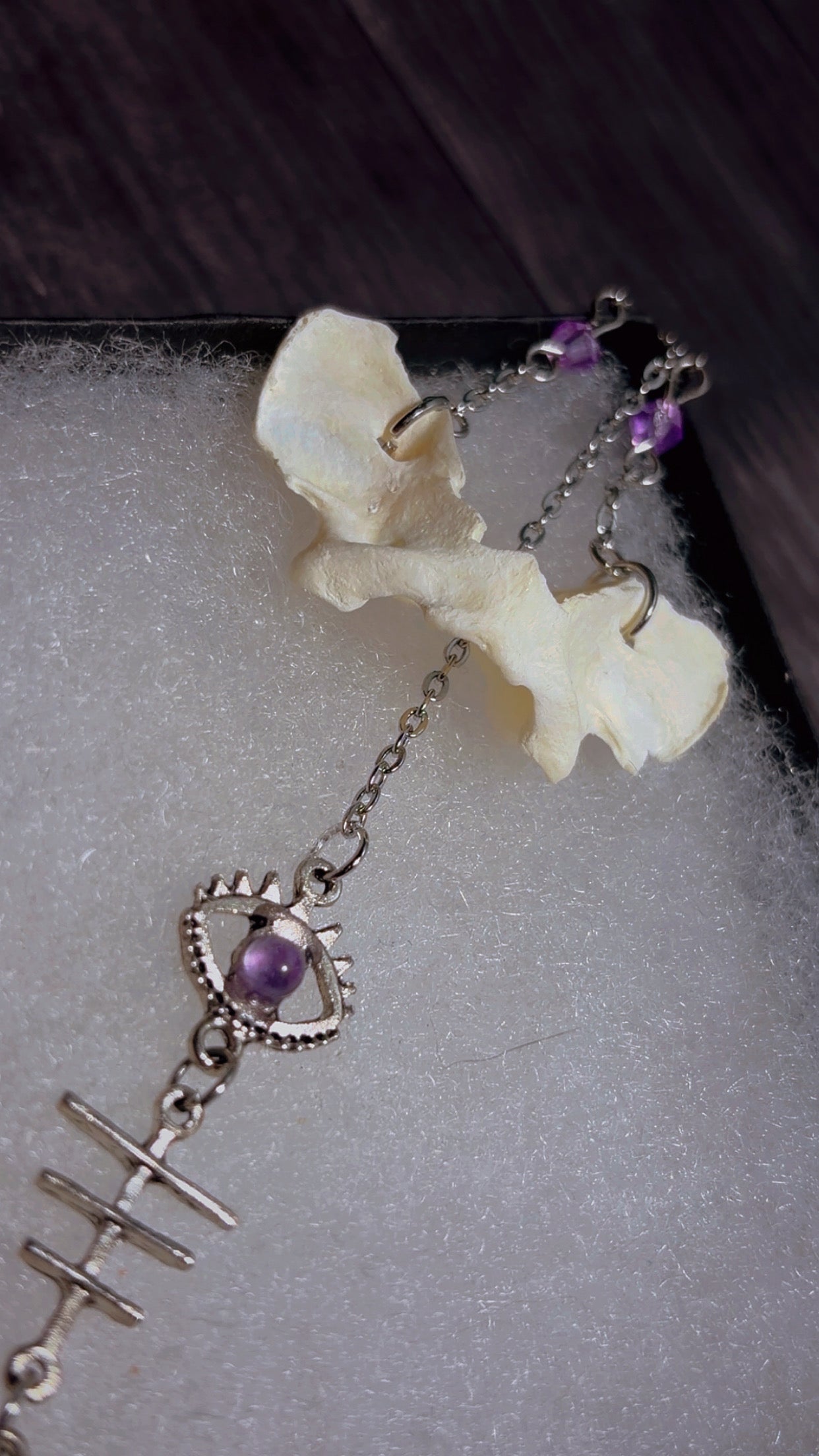 Handmade fox atlas necklace