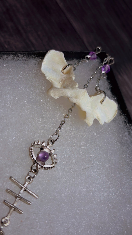 Handmade fox atlas necklace