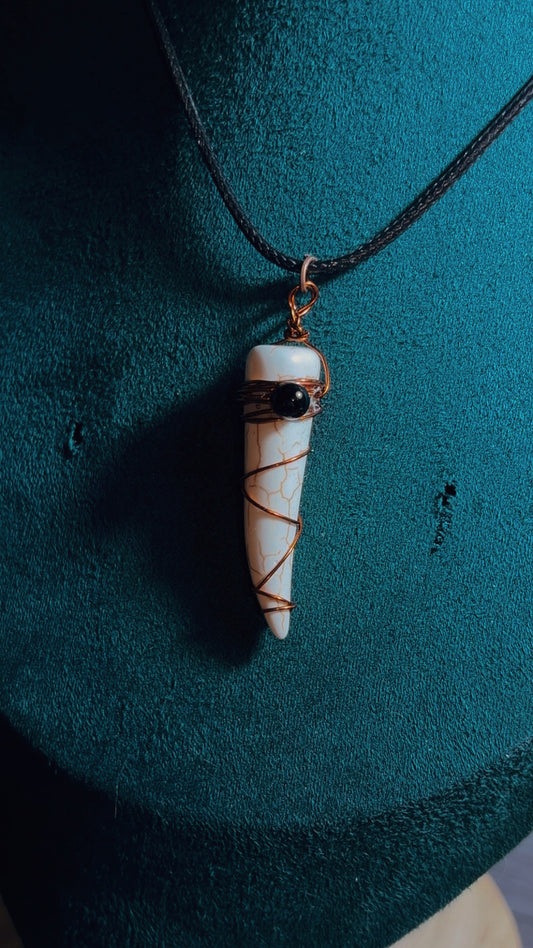 Handmade faux antler necklace