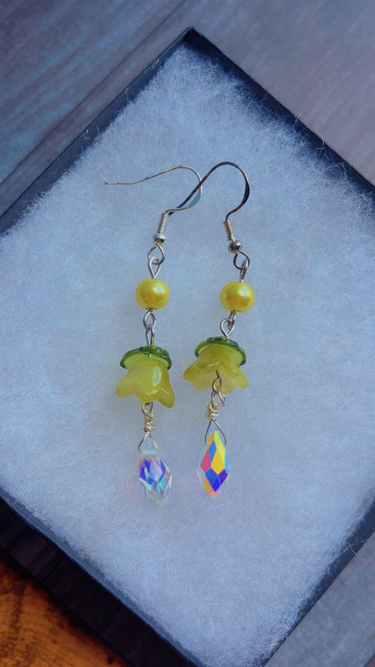 Handmade flower earrings