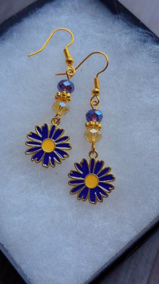 Handmade flower earrings