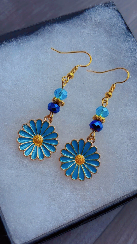 Handmade flower earrings