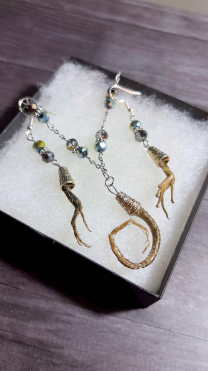 Handmade set featuring eastern fence lizard tail and feet