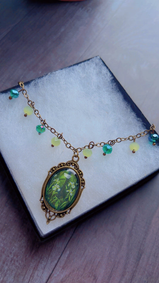 Handmade cameo necklace