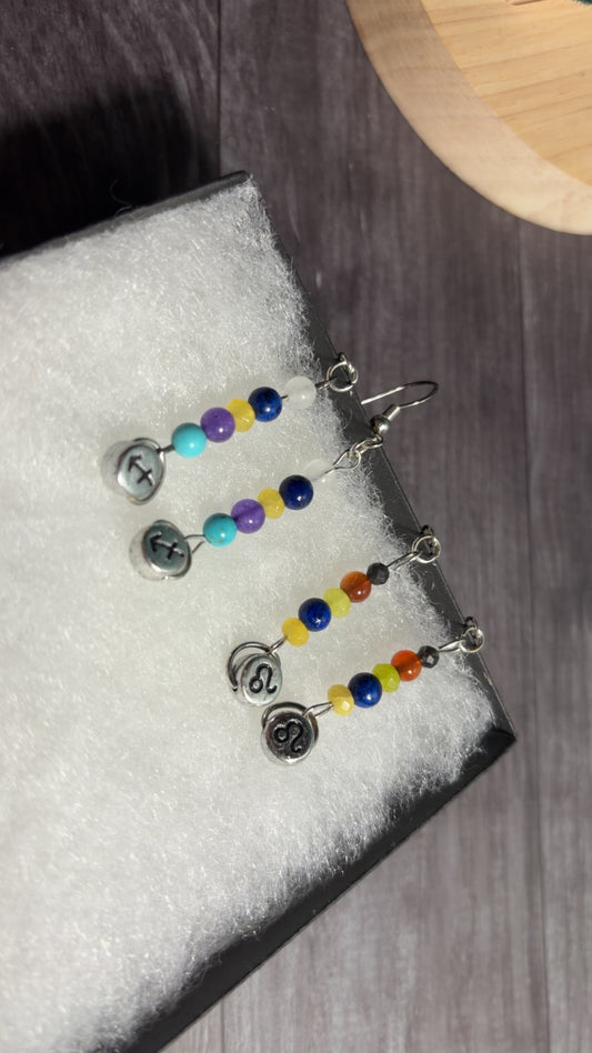 Handmade star sign earrings
