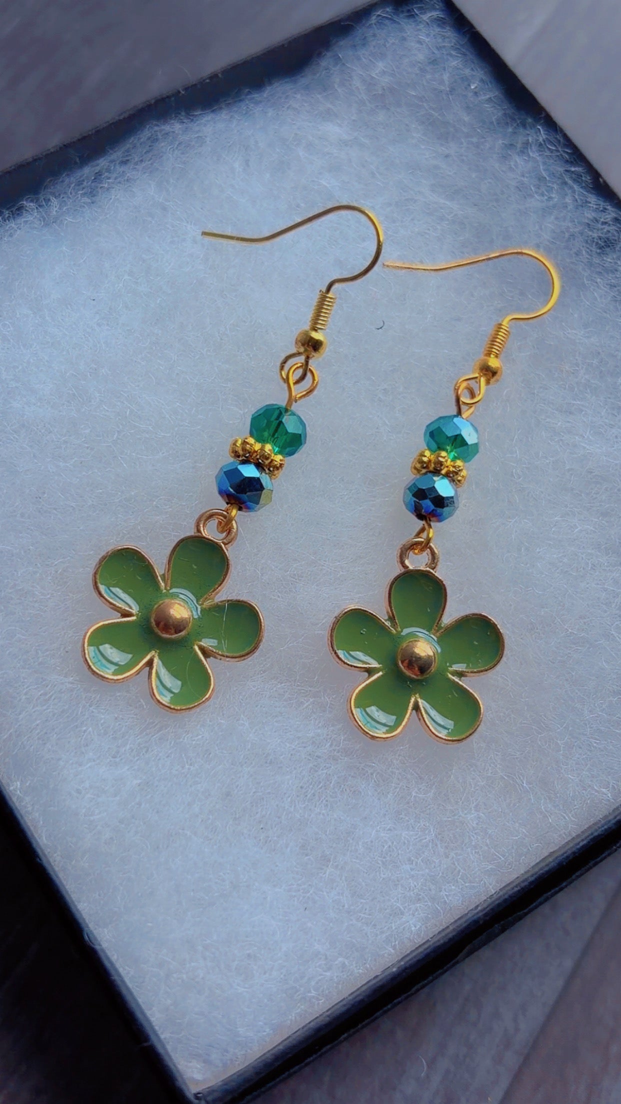 Handmade flower earrings