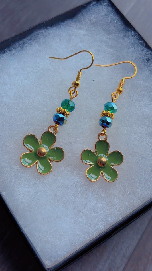 Handmade flower earrings