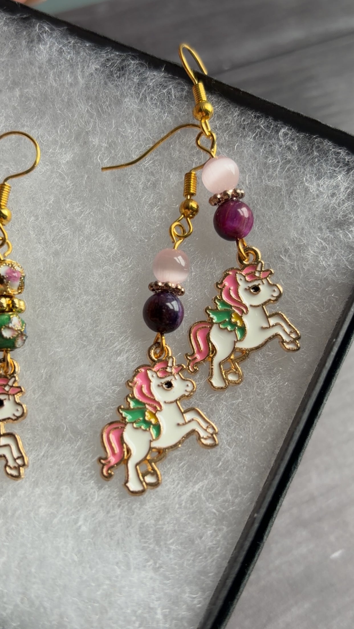 Handmade unicorn earrings