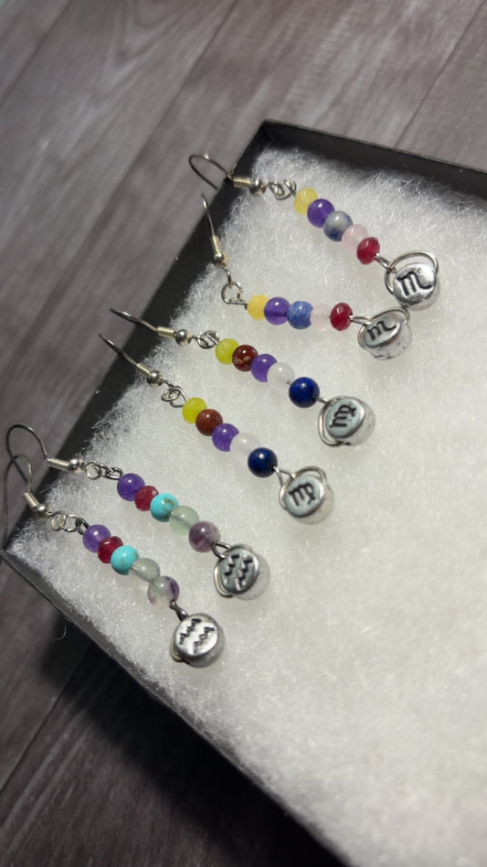 Handmade star sign earrings