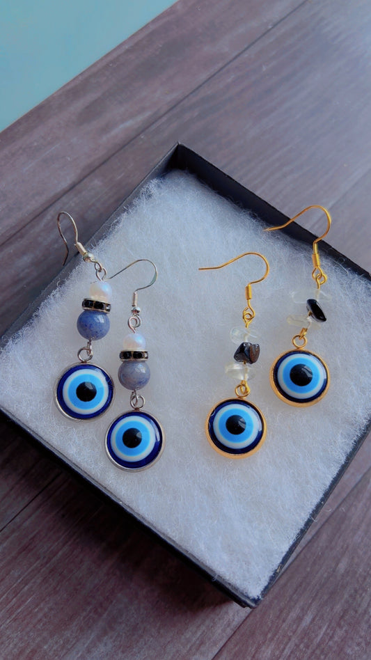Handmade evil eye 🧿 earrings