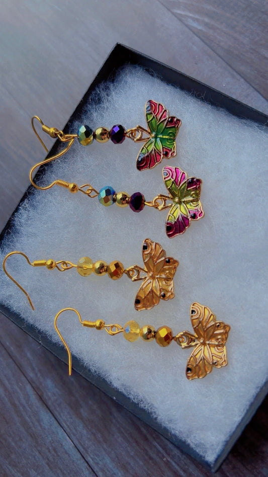 Handmade butterfly earrings