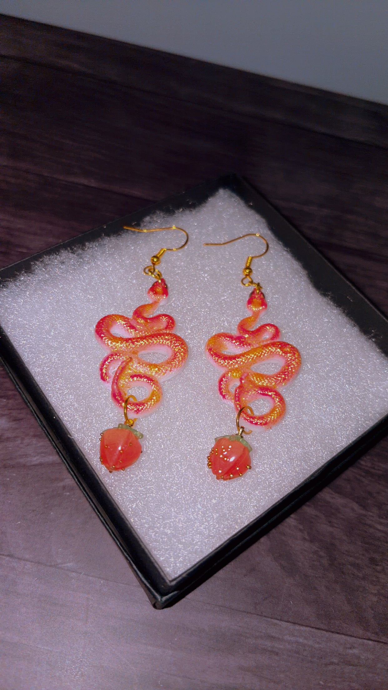 Handmade snake earrings