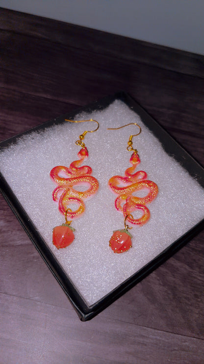 Handmade snake earrings