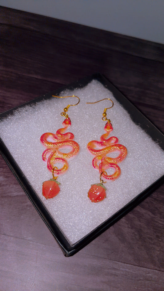 Handmade snake earrings