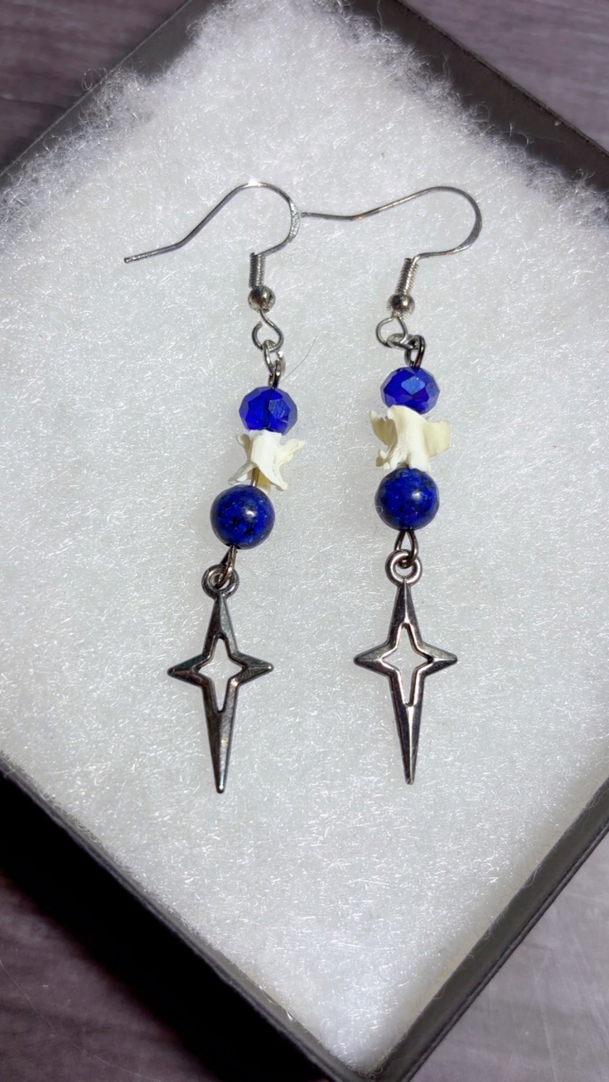 Handmade snake vertebrae earrings