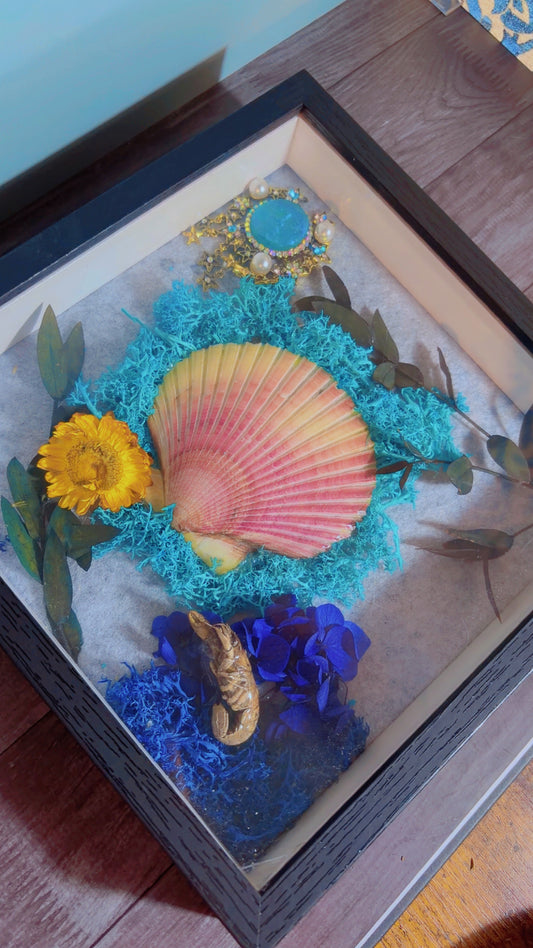 Handmade sea inspired framed art
