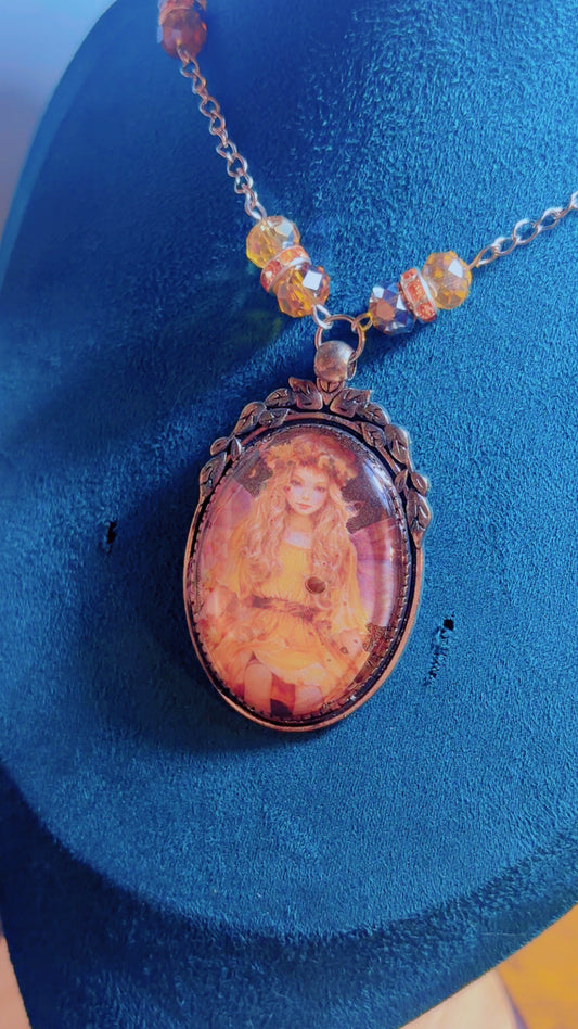 Handmade fairy cameo necklace