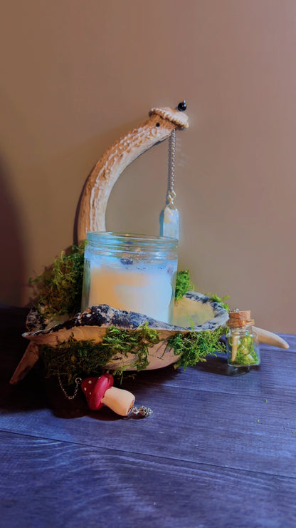 Handmade candle or crystal sphere holder