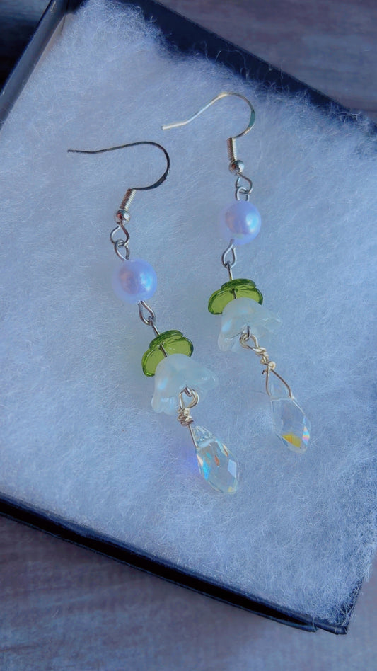 Handmade flower earrings