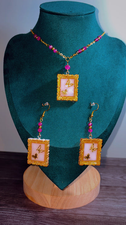 Handmade butterfly set