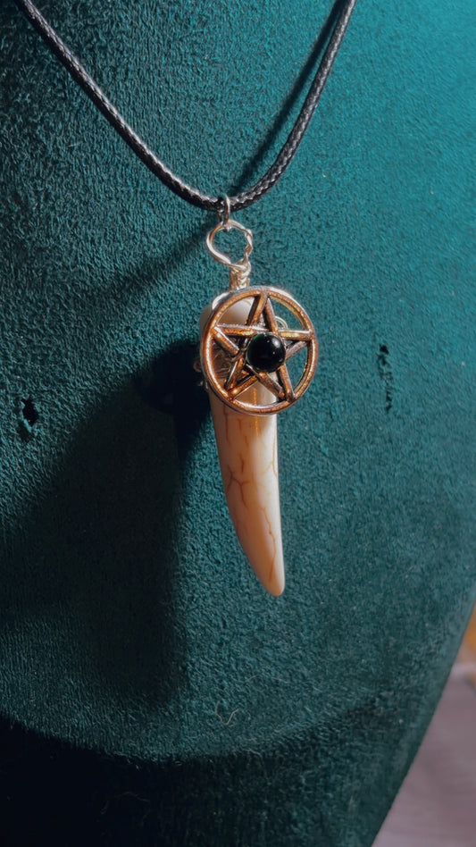 Handmade faux antler necklace