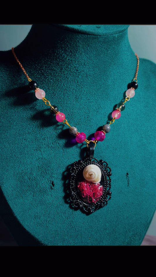 Handmade real snail shell necklace