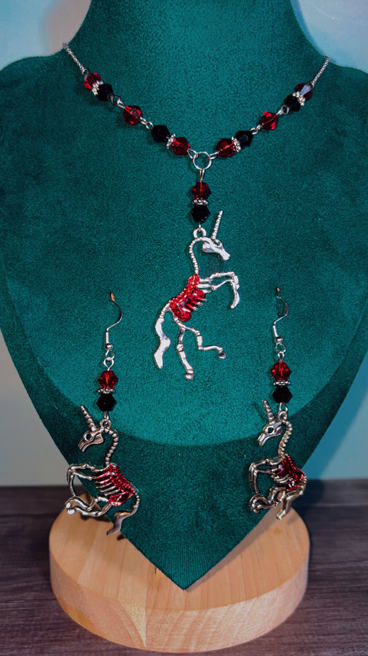Handmade horror unicorn skeleton set