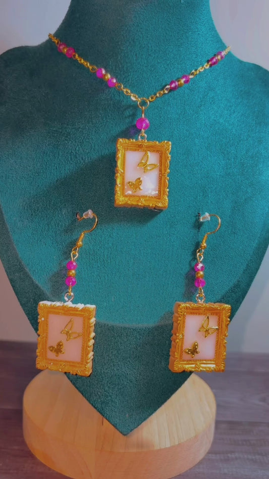 Handmade butterfly set