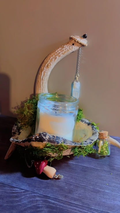 Handmade candle or crystal sphere holder