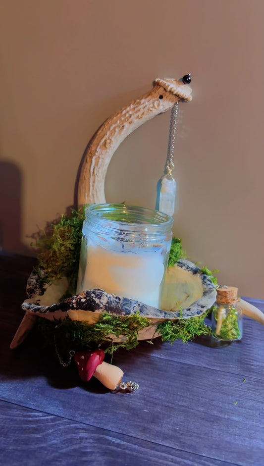 Handmade candle or crystal sphere holder